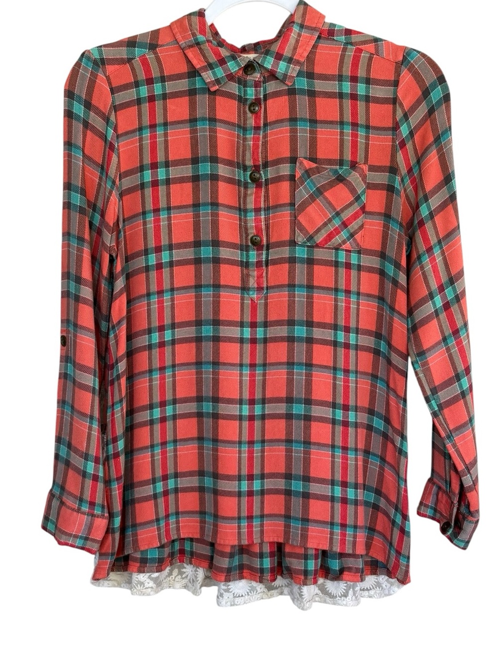 Matilda Jane Plaid Noble Tunic
Button down Shirt Size S